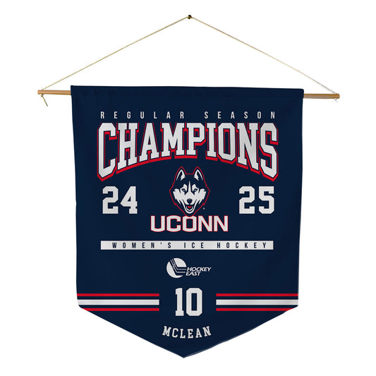 UConn - NCAA Women's Ice Hockey : Callie McLean - Champs Pennant - 18" x 21"-0