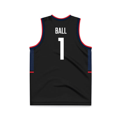 UConn - NCAA Men's Basketball : Solo Ball - Black Basketball Jersey-1