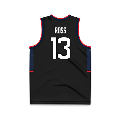 UConn - NCAA Men's Basketball : Jacob ROSS - Black Basketball Jersey-1