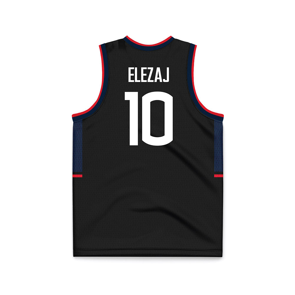 UConn - NCAA Men's Basketball : Rrezon Elezaj - Black Basketball Jersey-1