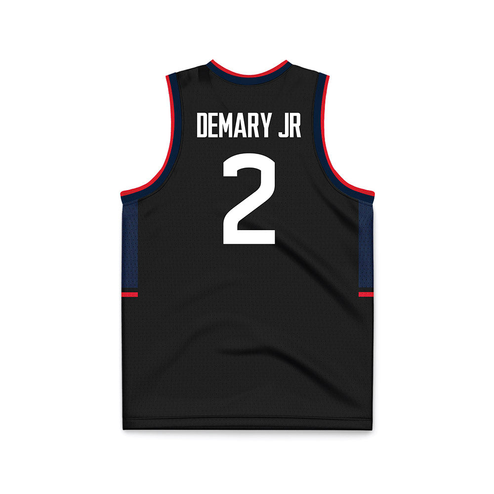UConn - NCAA Men's Basketball : Silas Demary Jr - Black Basketball Jersey-1