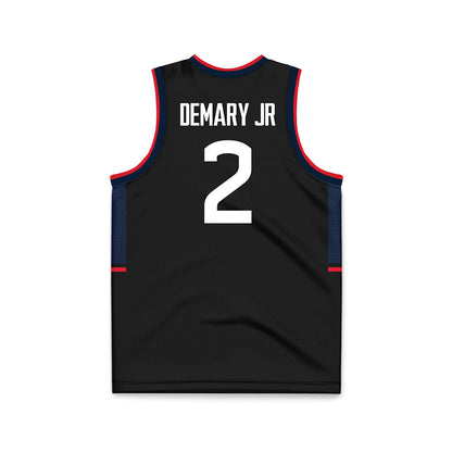 UConn - NCAA Men's Basketball : Silas Demary Jr - Black Basketball Jersey-1