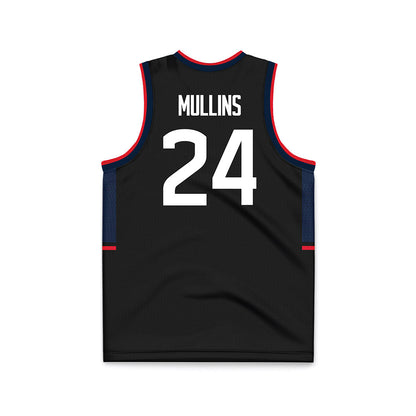 UConn - NCAA Men's Basketball : Braylon Mullins - Black Basketball Jersey-1
