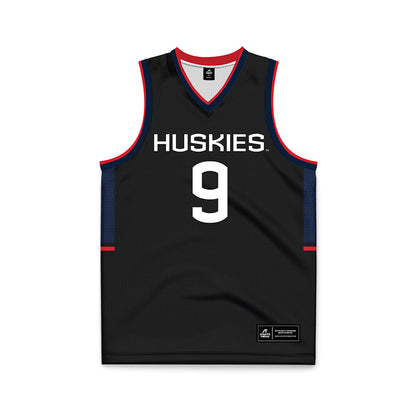 UConn - NCAA Men's Basketball : Alec Millender - Black Basketball Jersey-0