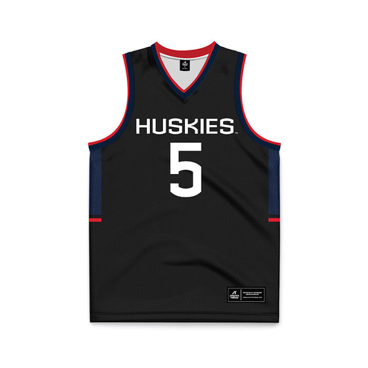 UConn - NCAA Men's Basketball : Tarris Reed Jr - Black Basketball Jersey-0
