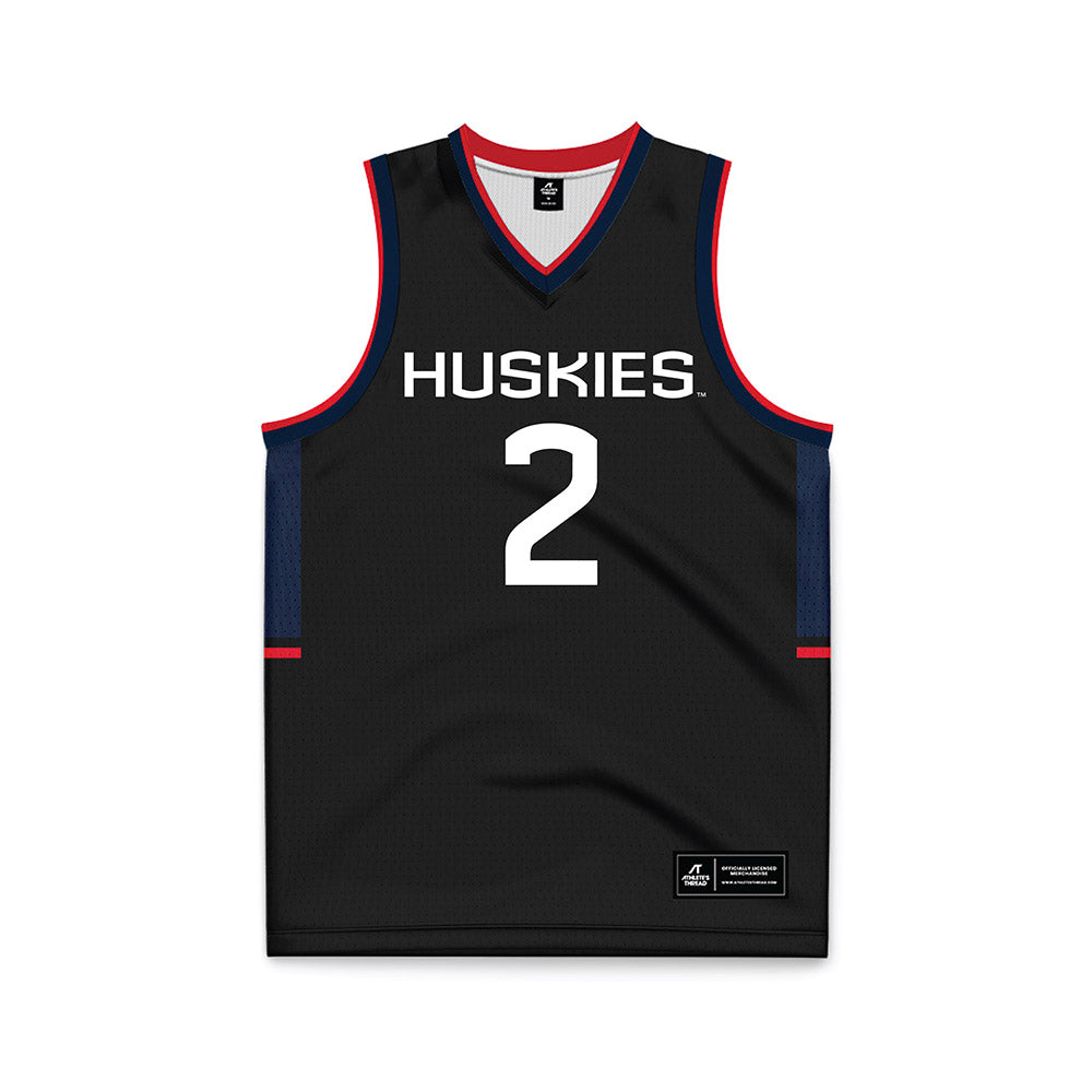 UConn - NCAA Men's Basketball : Silas Demary Jr - Black Basketball Jersey-0