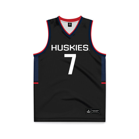 UConn - NCAA Men's Basketball : Jaye Nash - Black Basketball Jersey-0