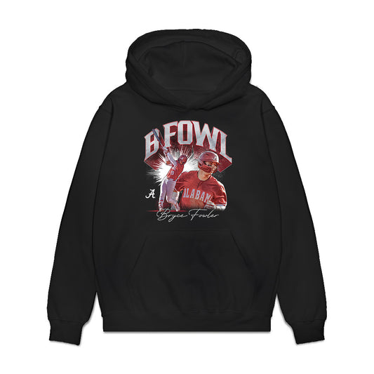 Alabama - NCAA Baseball : Bryce Fowler - Player Collage Premium Hooded Sweatshirt-0