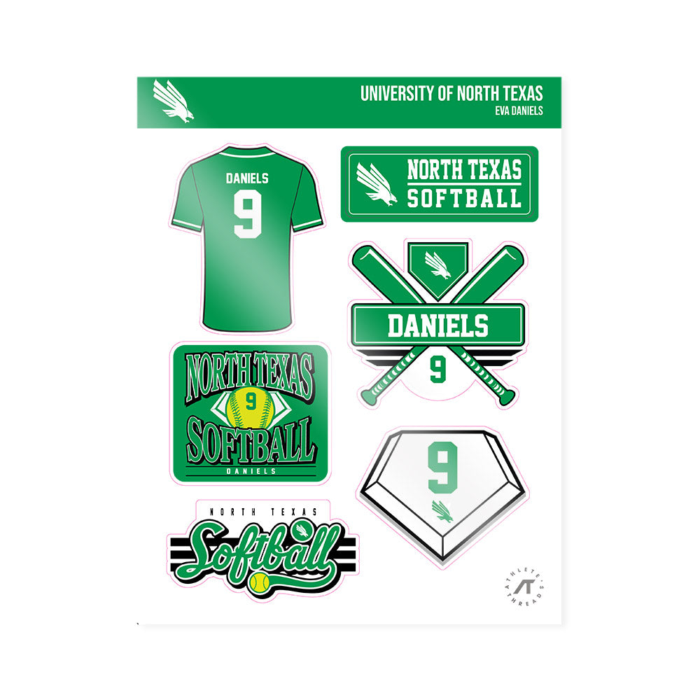North Texas - NCAA Softball : Eva Daniels - Sticker Sheet-0