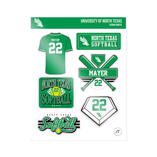 North Texas - NCAA Softball : Sienna Mayer - Sticker Sheet-0