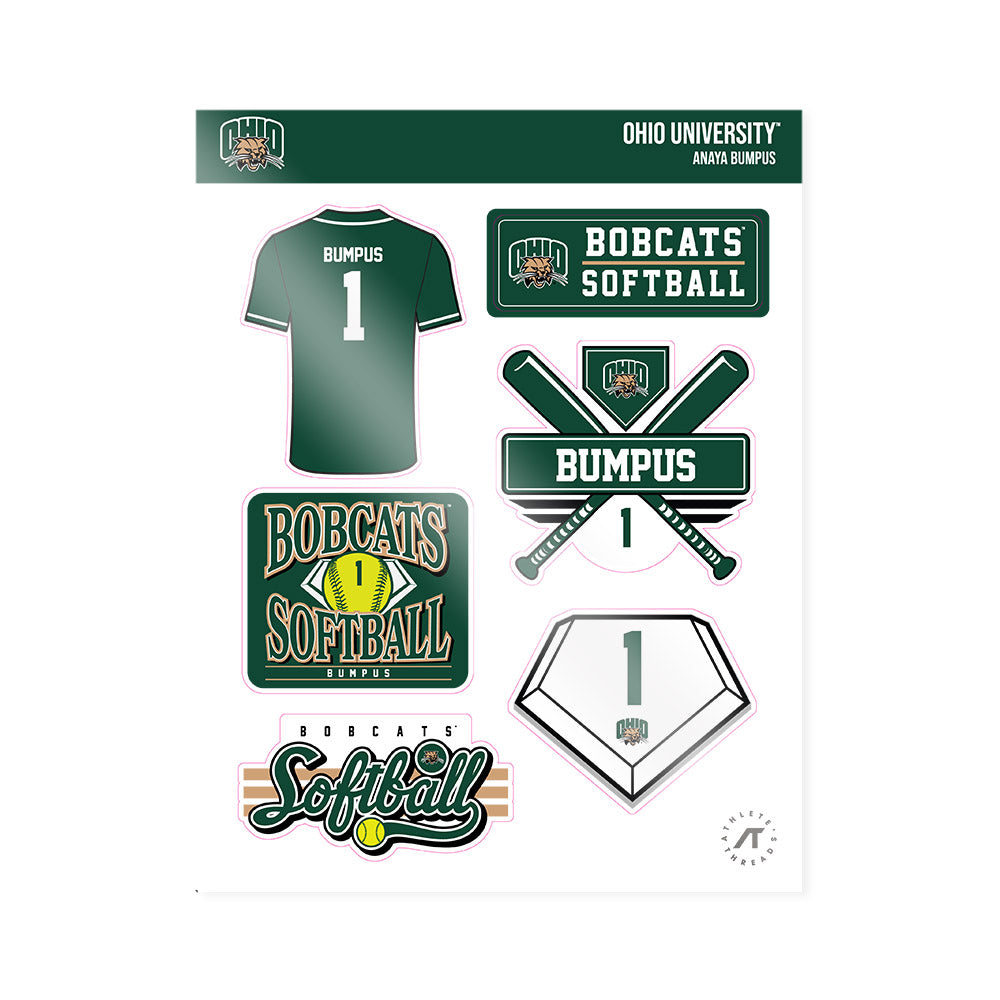 Ohio - NCAA Softball : Anaya Bumpus - Sticker Sheet-0