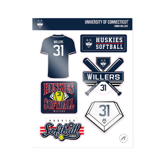UConn - NCAA Softball : Emma Willers - Sticker Sheet-0