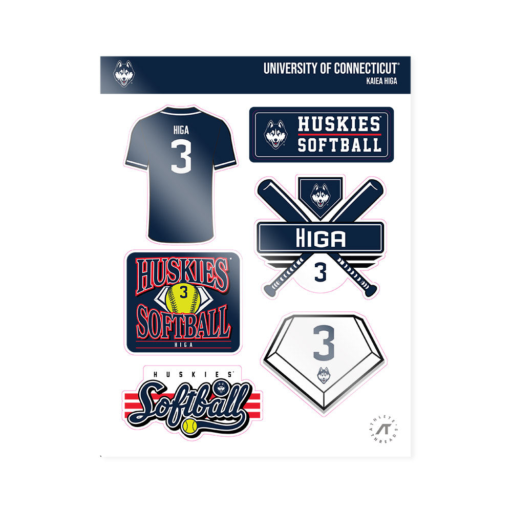 UConn - NCAA Softball : Kaiea Higa - Sticker Sheet-0