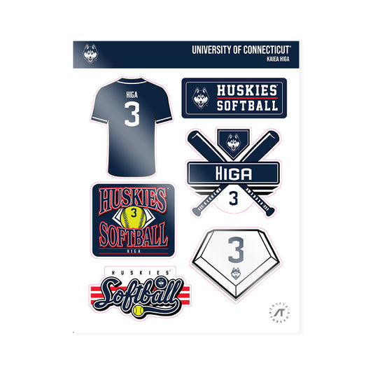 UConn - NCAA Softball : Kaiea Higa - Sticker Sheet-0
