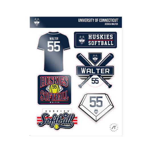 UConn - NCAA Softball : Jessica Walter - Sticker Sheet-0