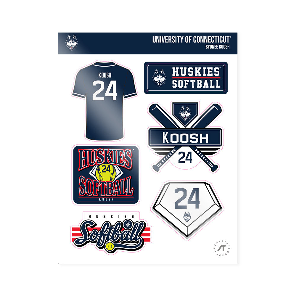 UConn - NCAA Softball : Sydnee Koosh - Sticker Sheet-0
