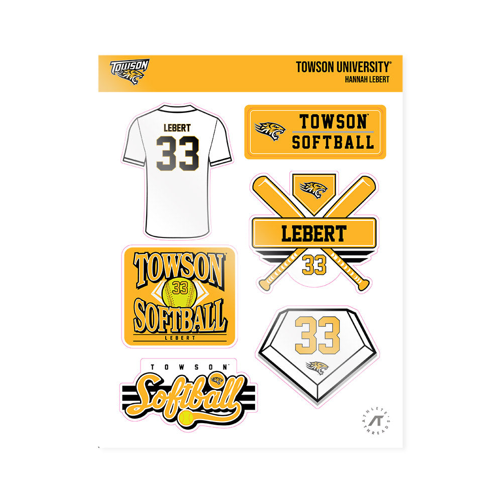 Towson - NCAA Softball : Hannah Lebert - Sticker Sheet-0
