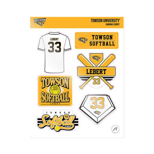 Towson - NCAA Softball : Hannah Lebert - Sticker Sheet-0