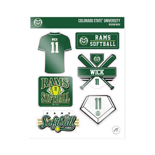 Colorado State - NCAA Softball : Reagan Wick - Sticker Sheet-0