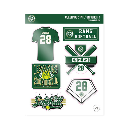Colorado State - NCAA Softball : Kaylynn English - Sticker Sheet-0