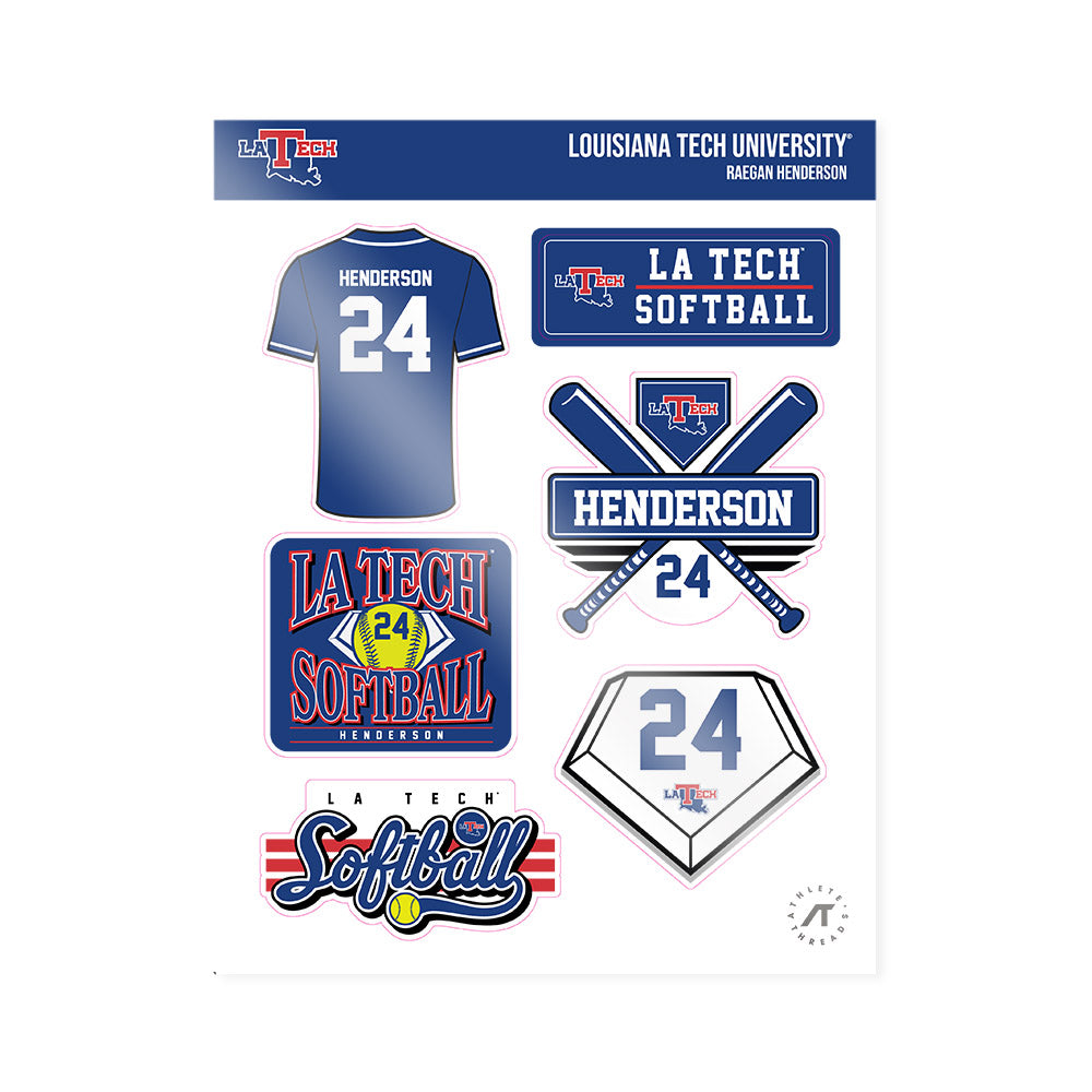 LA Tech - NCAA Softball : Raegan Henderson - Sticker Sheet-0
