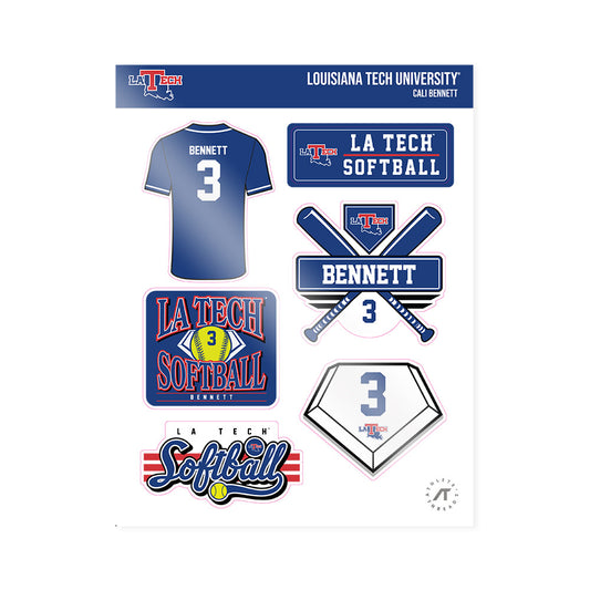 LA Tech - NCAA Softball : Cali Bennett - Sticker Sheet-0