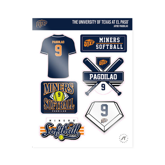 UTEP - NCAA Softball : Jayde Pagdilao - Sticker Sheet-0