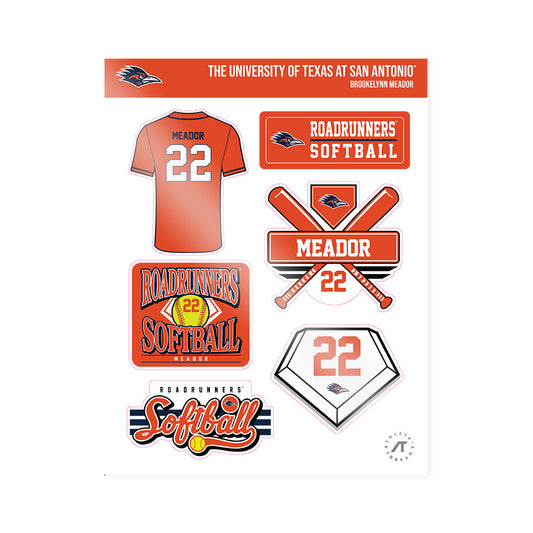 UTSA - NCAA Softball : Brookelynn Meador - Sticker Sheet-0