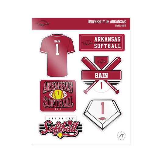 Arkansas - NCAA Softball : Brinli Bain - Sticker Sheet-0