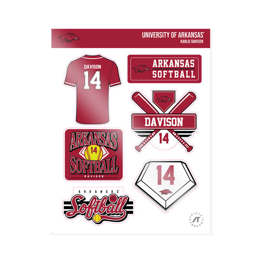 Arkansas - NCAA Softball : Karlie Davison - Sticker Sheet-0
