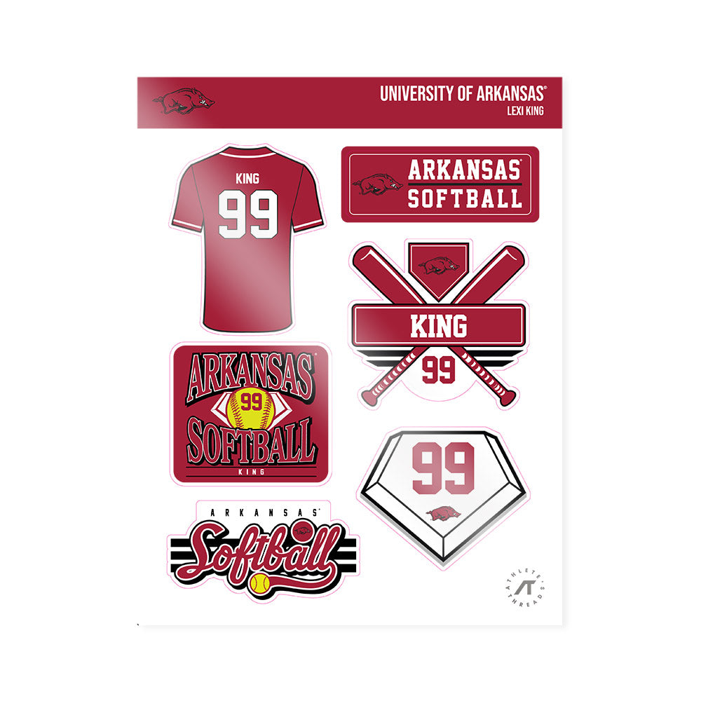 Arkansas - NCAA Softball : Lexi King - Sticker Sheet-0