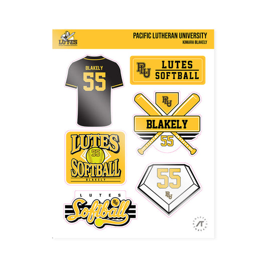 PLU - NCAA Softball : Kimara Blakely - Sticker Sheet-0