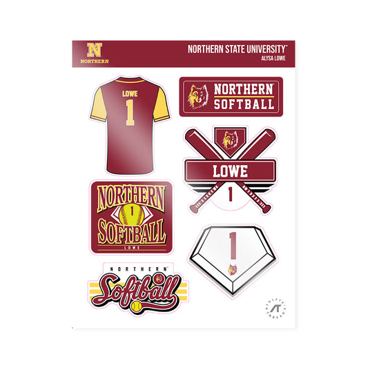 NSU - NCAA Softball : Alysa Lowe - Sticker Sheet-0