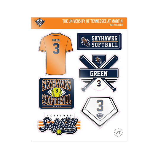 UT Martin - NCAA Softball : Ashtyn Green - Sticker Sheet-0