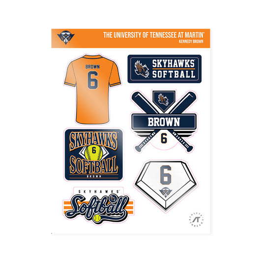 UT Martin - NCAA Softball : Kennedy Brown - Sticker Sheet-0