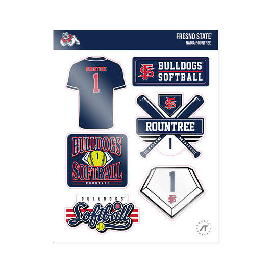 Fresno State - NCAA Softball : Nadia Rountree - Sticker Sheet-0