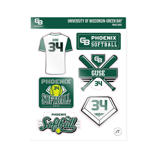 UW Green Bay - NCAA Softball : Paige Guse - Sticker Sheet-0