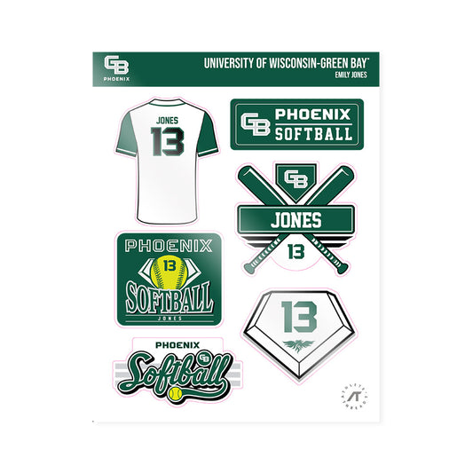 UW Green Bay - NCAA Softball : Emily Jones - Sticker Sheet-0