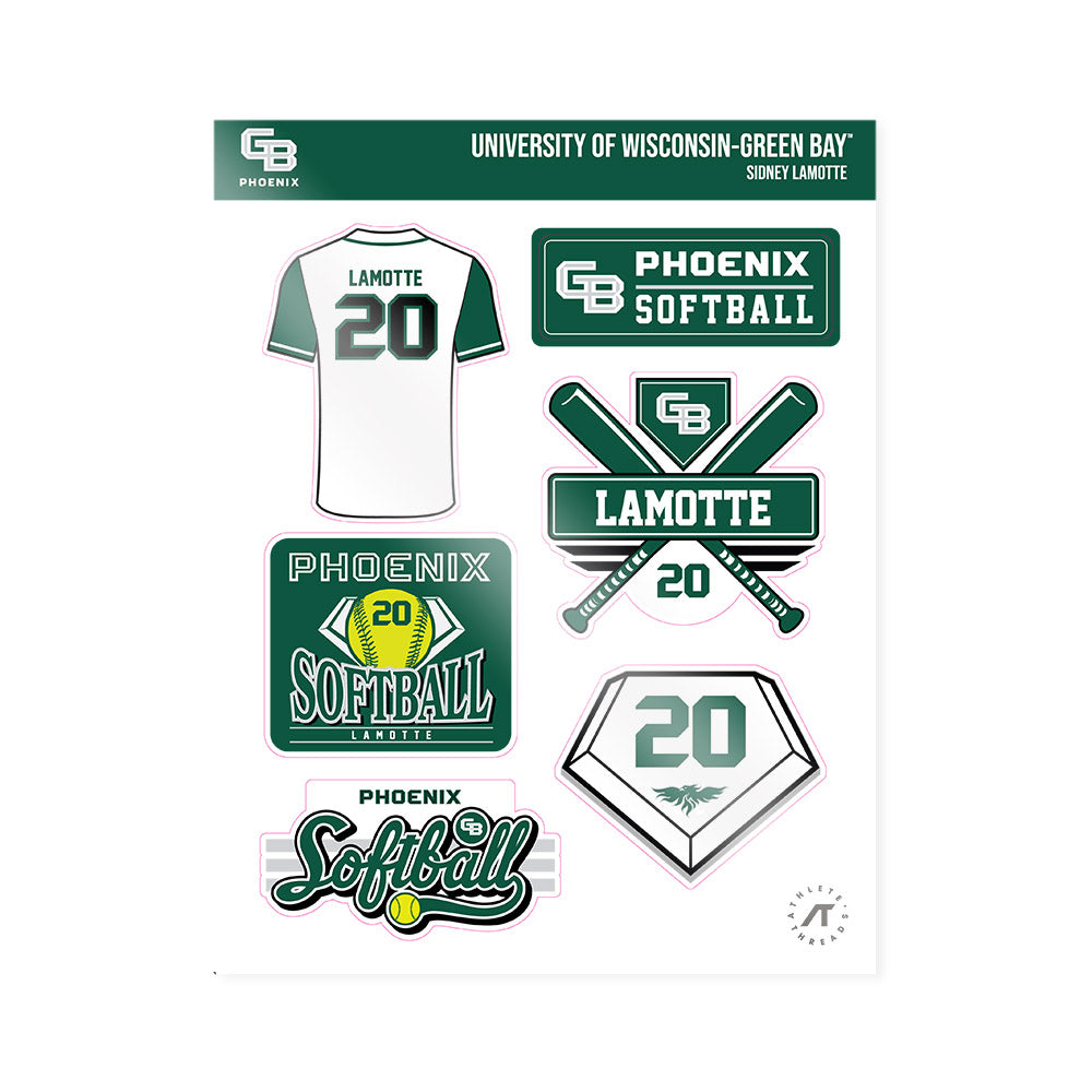 UW Green Bay - NCAA Softball : Sidney LaMotte - Sticker Sheet-0
