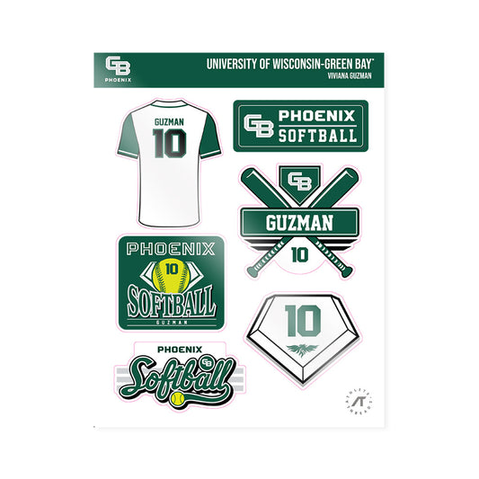 UW Green Bay - NCAA Softball : Viviana Guzman - Sticker Sheet-0
