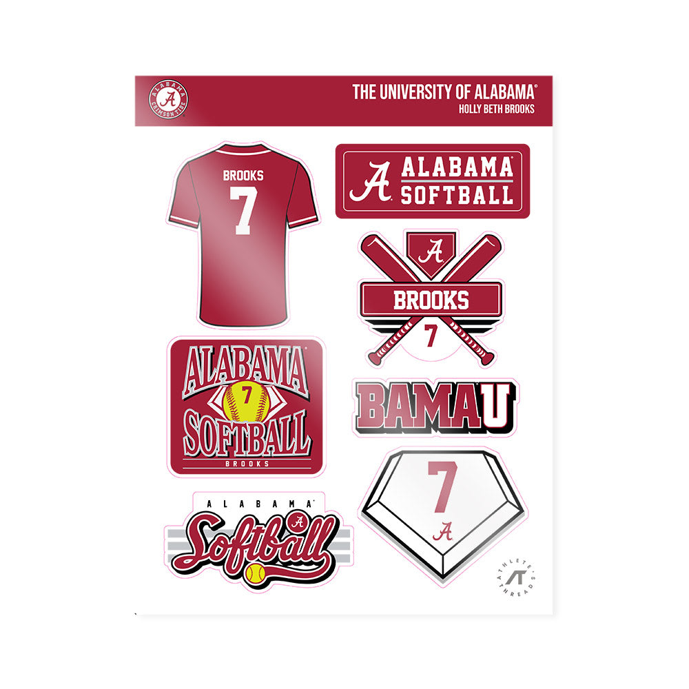 Alabama - NCAA Softball : Holly Beth Brooks - Sticker Sheet-0