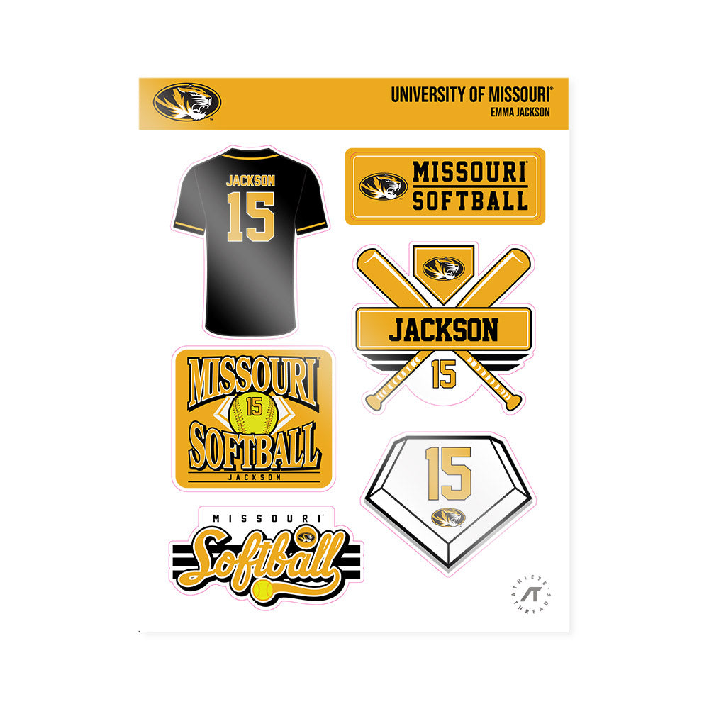 Missouri - NCAA Softball : Emma Jackson - Sticker Sheet-0