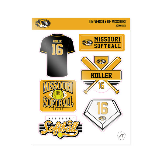 Missouri - NCAA Softball : Adi Koller - Sticker Sheet-0