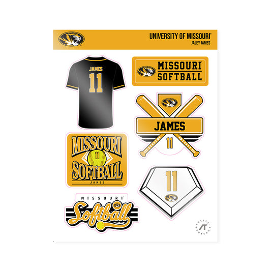 Missouri - NCAA Softball : Jaley James - Sticker Sheet-0