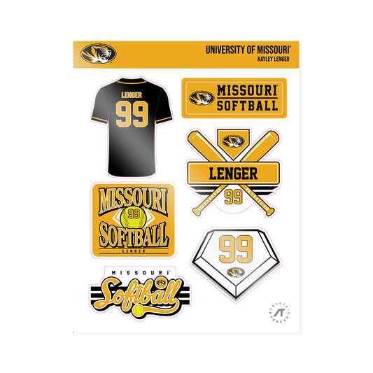 Missouri - NCAA Softball : Kayley Lenger - Sticker Sheet-0