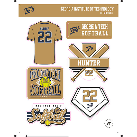 Georgia Tech - NCAA Softball : Reese Hunter - Sticker Sheet-0