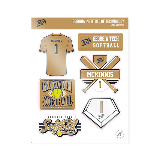 Georgia Tech - NCAA Softball : Abby McKinnis - Sticker Sheet-0