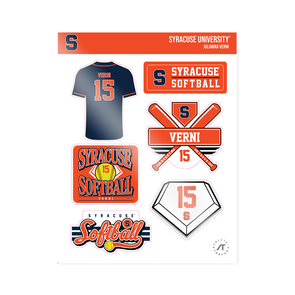 Syracuse - NCAA Softball : Julianna Verni - Sticker Sheet-0