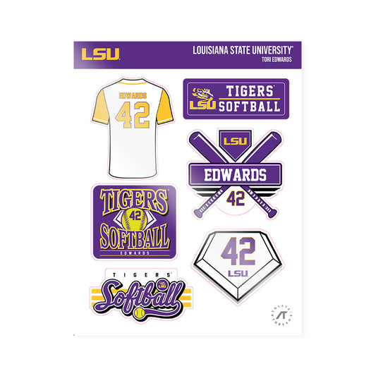 LSU - NCAA Softball : Tori Edwards - Sticker Sheet-0