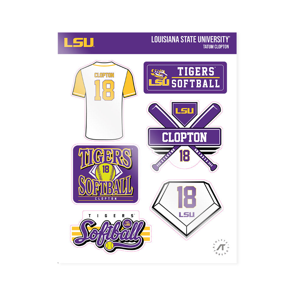 LSU - NCAA Softball : Tatum Clopton - Sticker Sheet-0